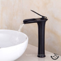 YLB0141-H Comercial moderno de un solo mango de agua Tapón negro Baño de baño Negro grifo